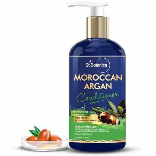 StBotanica Moroccan Argan Hair Conditioner - With Organic Argan Oil & Vitamin E (No Sulphate, Paraben) 300ml
