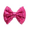 HAIRBOWS Girls' 3.5-Inch Glitter Bow Hairpin - Sparkling Sequin Bow Tie Hair Clip for Girls,Teens, and Women, Fuschia