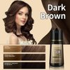Dark Brown Hair Dye Shampoo for Gray Hair, Magic Brown Hair Dye In Minutes, Natural & Long-Lasting Hair Color, Champu Para Canas, 3 In 1 Hair Color Shampoo For Men Women(Dark Brown)