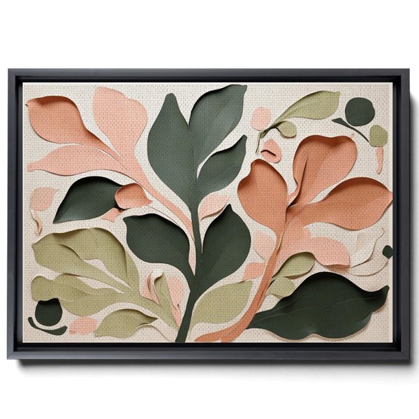 Abstract Botanical Art Boho Earth Tone Burnt Orange Sage Green Peach Art Organic Minimalist Botanical Print Decor Canvas, Arts