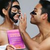 Korean Charcoal Face Scrub & Charcoal Exfoliating Face Wash - Activated Charcoal Mud Face Mask, Pore Minimizer & Blackhead Remover Skincare - Natural Travel Size Face Wash For Acne, 7 Sachet