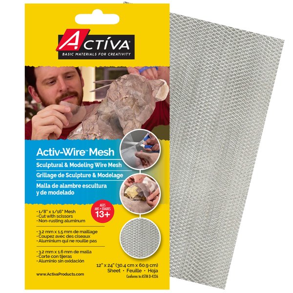 Activa Products 12 by 24-Inch Wire Mesh for Arts and Crafts, Small, White