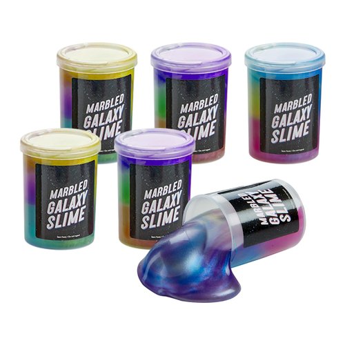 Playbees Galaxy Slime 6 Pack Marbled Slime Gooey Unicorn Fidget Kit Party Favors for Girls Boys Stretchy & Non-Sticky Super Soft Sludge Toy Classroom Rewards Goodie Bag Stuffers