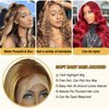 CLong Highlight Ombre Lace Front Wig Human Hair, 13x4 Straight 4/27 Honey Blonde HD Lace Front Wig Human Hair Pre Plucked 150% Density Colored Lace Front Wigs for Black Women 22Inch
