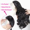 vroosar Lace Front Wigs Human Hair Body Wave Lace Front Wigs Human Hair Pre Plucked 13x4 HD Transparent Lace Frontal Wigs with Baby Hair 180% Density Glueless Human Hair Wigs for Black Women