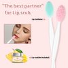 Lip Scrub Brush Scrubber Tool Exfoliator Silicone Exfoliating for Dark Lips (2 pcs, Mix)