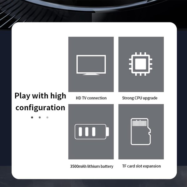 Cawevon Powkiddy X70 HD Retro Handheld Game Console 7 inch Joystick FC Arcade Simulator Two-Player Battle, Built-in 3000+ Games - 32G