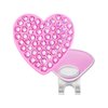 NAVIKA Pink Heart Golf Ball Marker Made with Austrian Crystals | Magnetic Hat Clip Included for Any Age Golfer | Valentine's Themed Ball Marker | Breast Cancer | Gift for Women and Kids