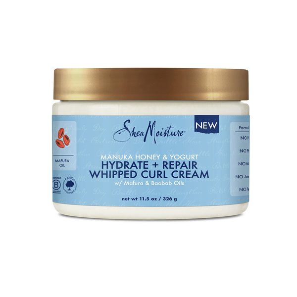 SheaMoisture Hydrate and Repair Moisturizing Curl Cream for Curly Hair Manuka Honey and Yogurt Sulfate Free Curly Hair Cream 11.5 oz