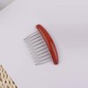 3 Pieces Luxury Fashion 10 Teeth Hair Side Combs French Comb Glossy Series Side Hair Combs Curved Hair Clip Combs Hair Accessory for Women and Girls, Glossy Orange, Glossy Gray, Glossy Pink