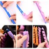 Aimin 50pcs Spiral Heatless Hair Curlers For Long Hair, 22Inch No Heat Curlers Kit With 6pcs Styling Hooks (purple-pink)