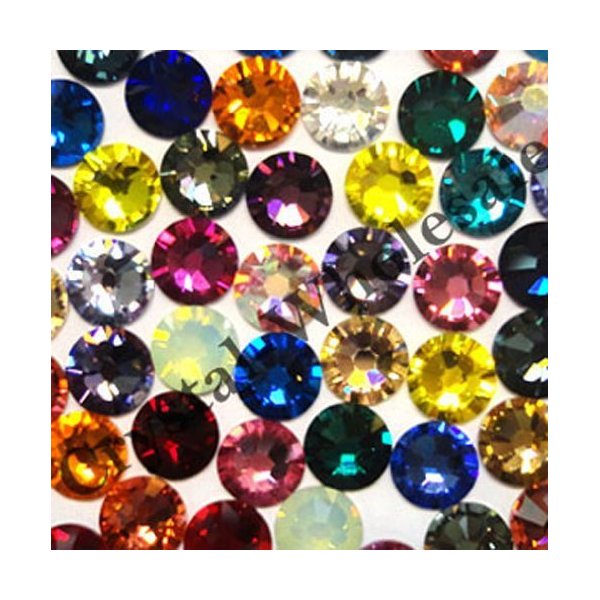 144 pcs Swarovski 2058 Xilion 5ss Crystal Flatback Rhinestones Nail Art Small Tiny Round ss5 Mix Colors from Mychobos (Crystal-Wholesale)