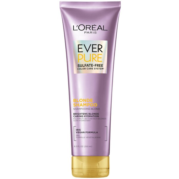 L'Oreal Paris EverPure Blonde Sulfate Free Shampoo for Color-Treated Hair, Neutralizes Brass + Balances, For Blonde Hair, 8.5 Fl Oz (Packaging May Vary)