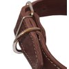 Dogs My Love Genuine Leather Reflective Dog Collar 26"x1.5" Brown Fits 18"-23" Neck