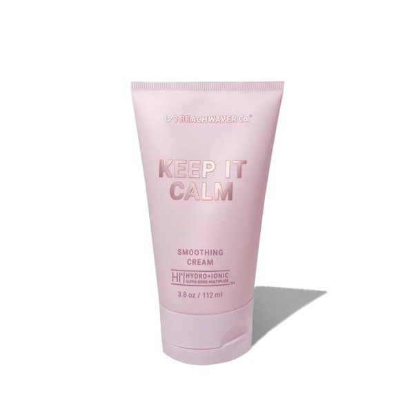 Beachwaver Keep It Calm Smoothing Cream | 3.8 Fl Oz - Anti-Frizz Flyaway Tamer with Polynesian Pink Sugar Scent