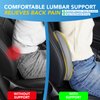 Lumbar Support Pillow: Memory Foam Lumbar Pillow for Lower Back Pain Relief - Car Back Cushion for Driving - Lumbar Support for Car-Office Chair, Wheelchair - Dark Grey