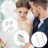 Lusofie 5Pcs Peal Flower Hair Pins Pearl Bridal Hair Pins Silver Wedding Hair Piece Wedding Hair Accessories Hair Flowers for Women Girls