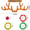 Max Fun 2Pack Inflatable Reindeer Antler Ring Toss Indoor Outdoor Christmas Party Games Hat for Xmas Holiday Party Supplies Favors, 2 Anlters & 12Rings