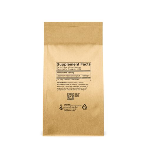 Pure Original Ingredients Cranberry Extract Non-GMO, Gluten-free, Herbal Supplement