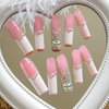 NAIL ANGEL 10PCS/SET Glamorous Handmade Press on nails Glitter Rhinestone Long Coffin Nails Party Nails XXL Long Artifical Tips ZJ-01(M)
