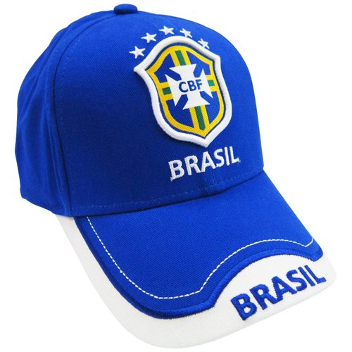 Rhinox Brasil 2015 Team Patch Blue Bent Brim Adjustable Buckle Hat/Cap