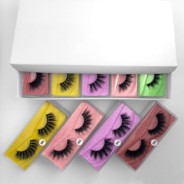 HBZGTLAD Wholesale Eyelashes 10/20/30/40/50/100 Pairs Faux 3D Mink Lashes Natural False Eyelashes Makeup Cilios Thick Mink Eyelashes In (mix 20pair)