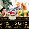 41 PCS 21st Birthday Decorations for Women Men Black and Gold Cheers to 21 Years Set Included Plates Napkins Tablecloth for Her Him 21 Years Old Birthday Party Supplies