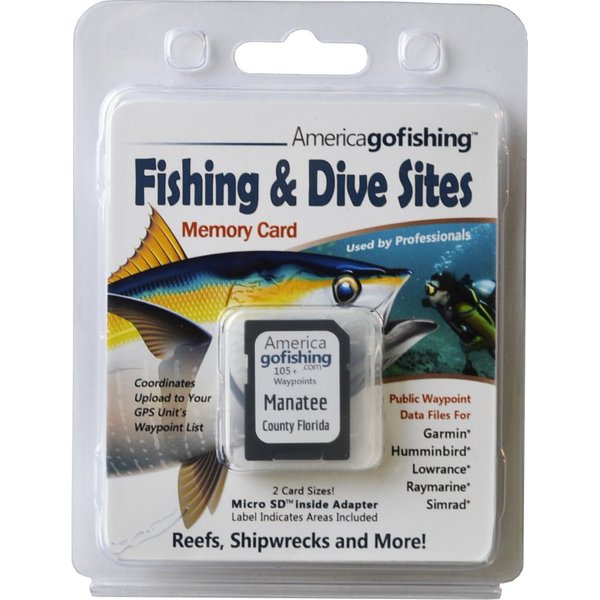 America Go Fishing - Fishing and Dive Sites Memory Card - Manatee County Florida