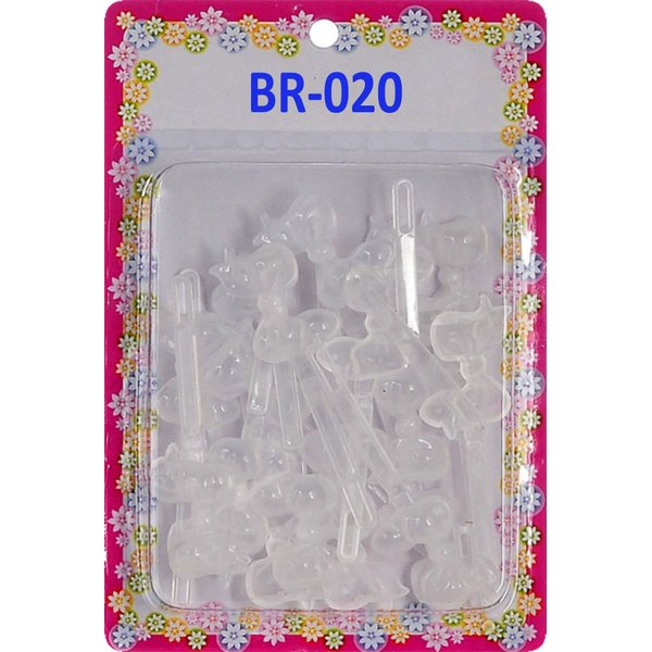 Tara Girls Self Hinge Bow Hair Barrettes 18 Pieces Selection (Clear)