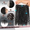VIJIGIA Curly Hair Extensions Invisible Wire Hair Extensions with Transparent Wire Adjustable Size 3 Secure Clips Long deep Secret Synthetic Curly Braiding hair