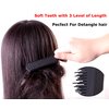 PERFEHAIR 2pcs Detangling Brush Hairstyles Teasing Comb for Volume Hair, Rattail Comb Backcombing Brush for Fine Thin Hair - Black