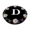 Cell Phone Pop Out Holder,Black White Daisy Flower Letter D PopSockets Grip and Stand for Phones and Tablets