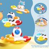 Saeifin 3Pcs Suction Cup Spinner Toy for Baby 12-18Months, Bath Toys for 2 Year Old Boy Girl, Plane Travel Toddler Sensory Toy, Birthday Girls 1st Birthday Sensory Toys, Window Toys for Infant
