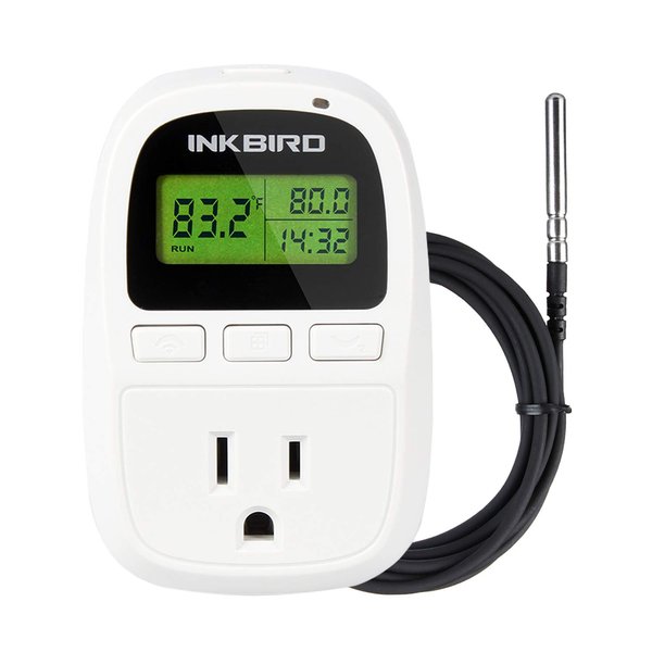 Inkbird C206T 1500W Heat Mat Temperature Controller Day and Night Thermostat 6.56 Feet NTC Sensor F and C Degree -58 to 212F …