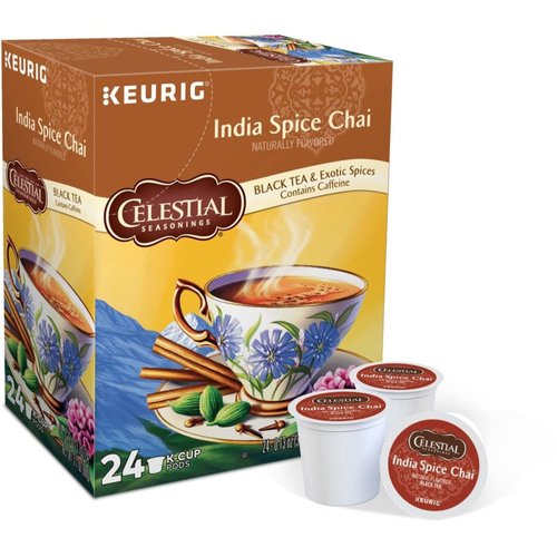 Celestial Seasonings® Single-Serve K-Cup® Pods, Original India Spice Chai Tea, Box Of 24