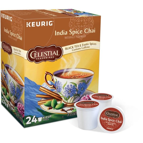 Celestial Seasonings® Single-Serve K-Cup® Pods, Original India Spice Chai Tea, Box Of 24