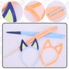 PLUSMAYI 4Pack Dog Ears Headband Set Blue Animal Headband Costume Accessories Dog Hairbands for Halloween Cosplay Party