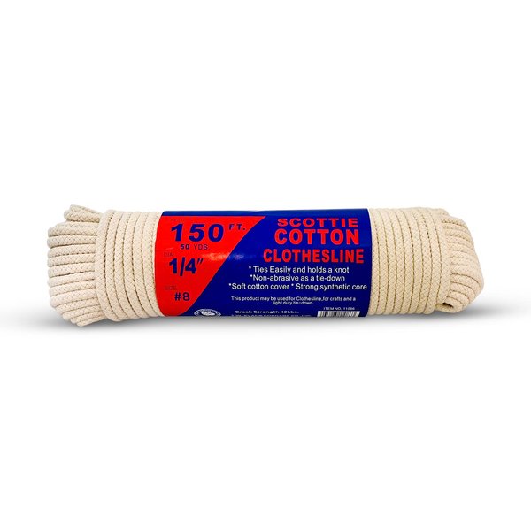 #8 1/4" x 150 ft Scottie Cotton Clothesline