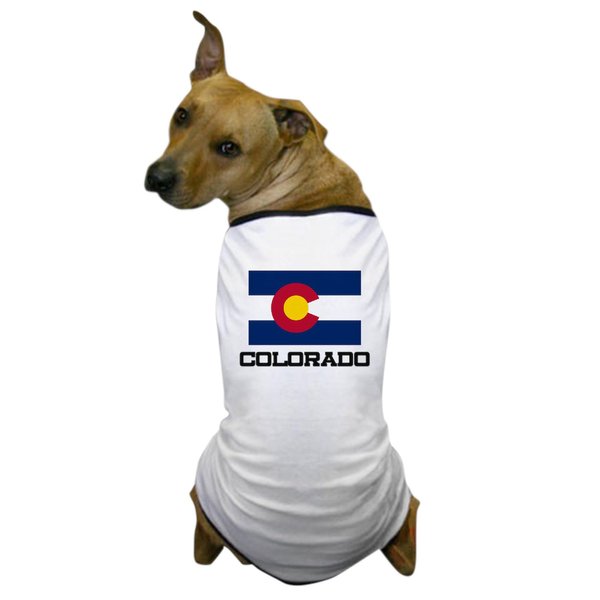 CafePress Colorado Flag Dog T Shirt Dog T-Shirt, Pet Clothing, Funny Dog Costume