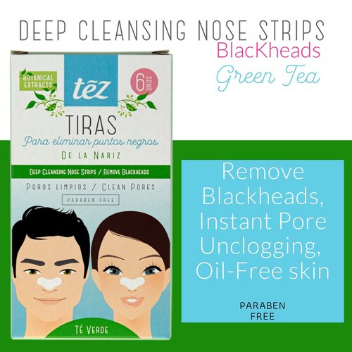 Tez Skin Care Blackhead Remove Deep Cleansing Nose Strips 6 Pack 0.9 Oz
