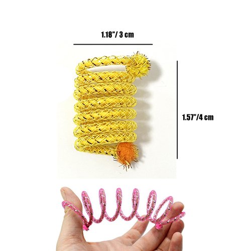 IUHKBH Cat Springs, 6 PCS Colorful Springs Cat Toys Interactive Cat Toy Plastic Coil Spiral Springs for Cat Kitten