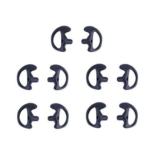 KS K-STORM Two Way Radio Ear Mold Replacement Soft Silicone Ear Insert for Acoustic Coil Tube Earpiece (Black, 5 Pair Medium)
