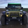 Aexploer for JK Front Turn Signal LED Lights Running Lamps Compatible with Wrangler JK JKU 2007-2018,White Vertical LED Bar as Daytime Running Lights,Amber Yellow LED as Turn Signal Lights(Clear Lens)