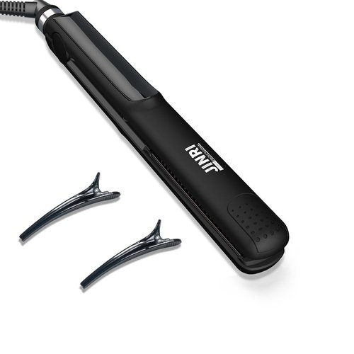 3 in 1 Heated Straightening Brush Flat Iron for Smooth, Anti Frizz Styling | Hair Crimper and Electric Straightener Brush