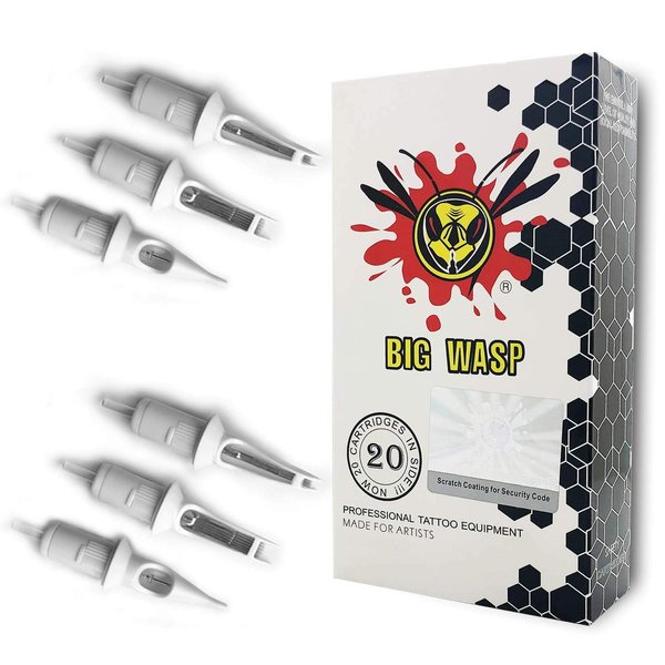 BIGWASP Professional Disposable 1015RL Tattoo Needle Cartridge #10 Bugpin 15 Round Liner (15RL) 20Pcs