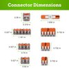 WAGO 221 Series 90pc Lever Nuts | Includes (25x 221-2401), (25x 221-412), (25x 221-413), (15x 221-415) | Compact Splicing Wire Connectors Assortment Pack | 221 Series Assortment with Case