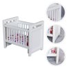 Gadpiparty Dollhouse Baby Bed, 1: 12 Miniature Dollhouse Baby Doll Crib Bed Mini House Baby Crib Cradle Model Dollhouse Furniture Accessories for Dollhouse Decorations ( White )