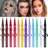 Eaureum 12 Pcs Colorful Eyeliner, Waterproof Liquid Eyeliner, Neon Makeup Eyeliner, Eyeliner Pencil Makeup Gift Kit for Halloween Christmas Thanksgiving, 12pcs