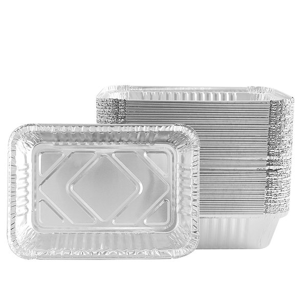 PARTY BARGAINS Aluminum Foil Pans - (50 Pack) 9” x 6” x 2” Premium Quality & Durable Steam Table Pan for Cooking, Baking, Roasting, & Broiling, Excellent for Takeouts, Meal Prepping