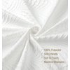 Gibelle White Shower Curtain for Bathroom, 3D Embossed Textured Fabric Curtain, Modern Farmhouse Chic Soft Cloth Set with Hooks, 72x72